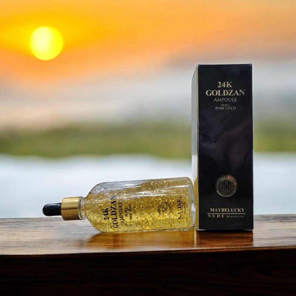 24k Goldzan Ampoule Serum 99.9% Pure Gold Face Essence