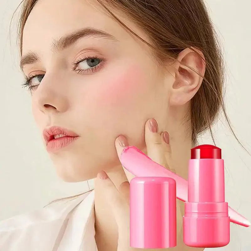 3 PCS Water Jelly Tint Stick, Milk Cooling Water Jelly Tint Lip Gloss, Milk Jelly Tint Jelly Blush Stick, Sheer Lip & Cheek Stain, Long Lasting Jelly Texture Moisturizing, 1000 Swipes Per Stick