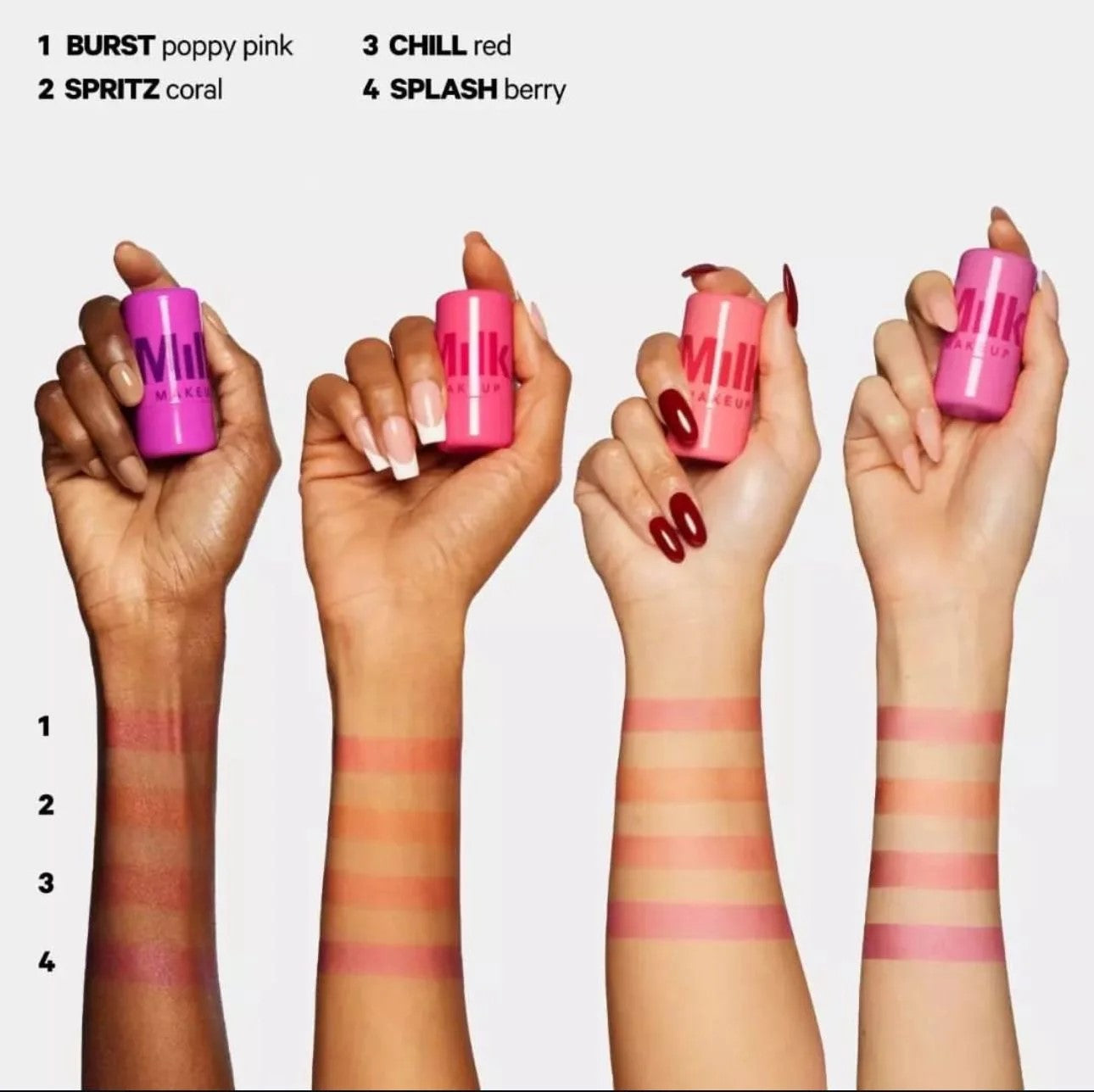 3 PCS Water Jelly Tint Stick, Milk Cooling Water Jelly Tint Lip Gloss, Milk Jelly Tint Jelly Blush Stick, Sheer Lip & Cheek Stain, Long Lasting Jelly Texture Moisturizing, 1000 Swipes Per Stick